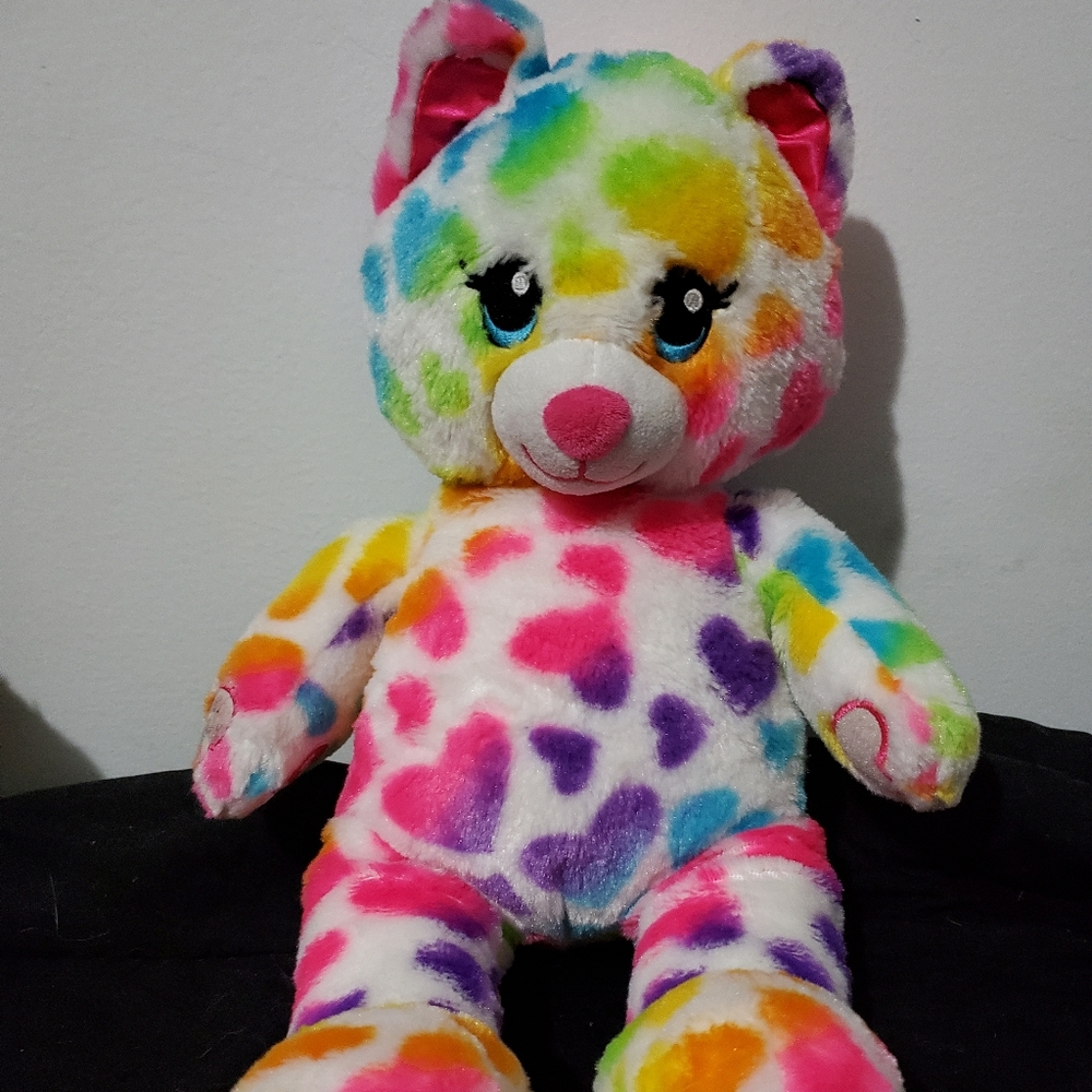 Build-a-bear Rainbow Heart Kitty